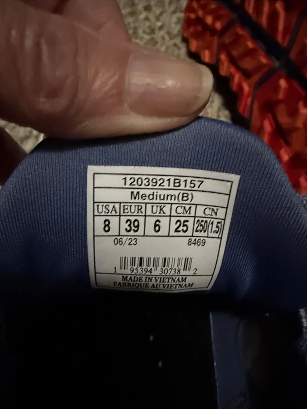Women’s Athletic Sneakers in Navy, White & Red - Picture 4 of 4